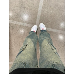 百搭直筒牛仔裤男  工装高街长裤子N6027/P53图片
