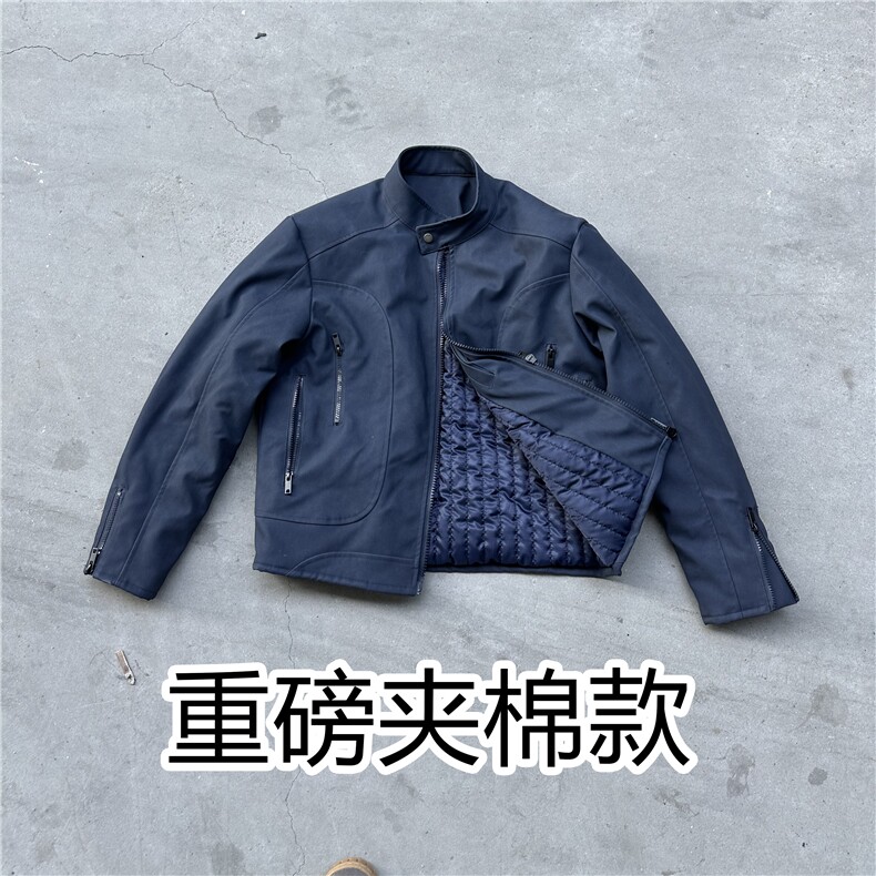 新增夹棉版 斜纹机车皮衣棉服W2625P125夹棉145图片