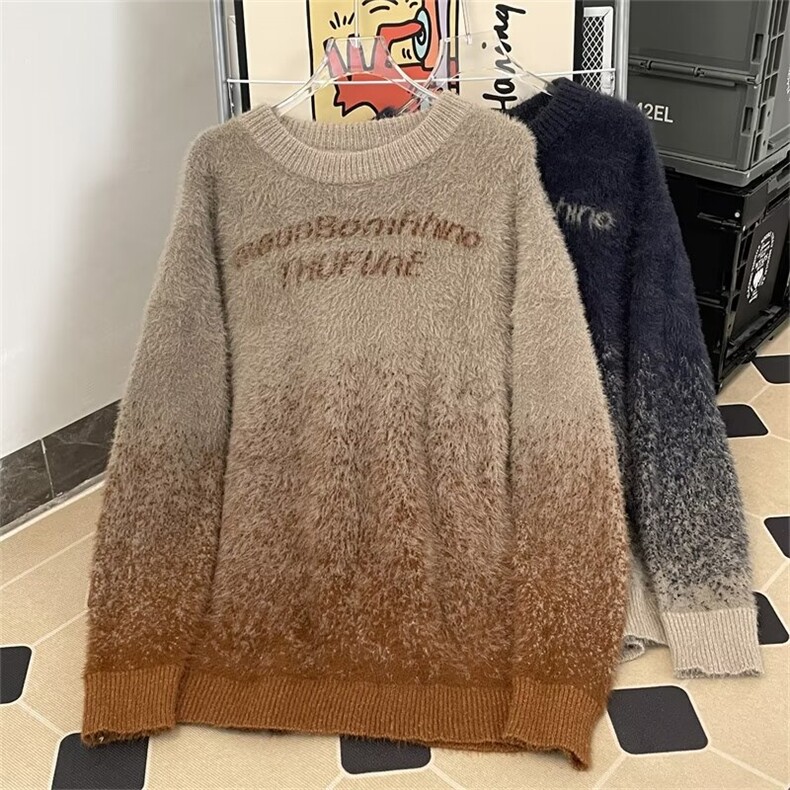 美式圆领毛衣男慵懒风休闲针织衫M422P53,男装针织衫/毛衣,星座1116-2