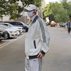 抖音得物高品质美式高街重磅结构设计拼接织带立领卫衣外套CM42，男装卫衣，电商A486