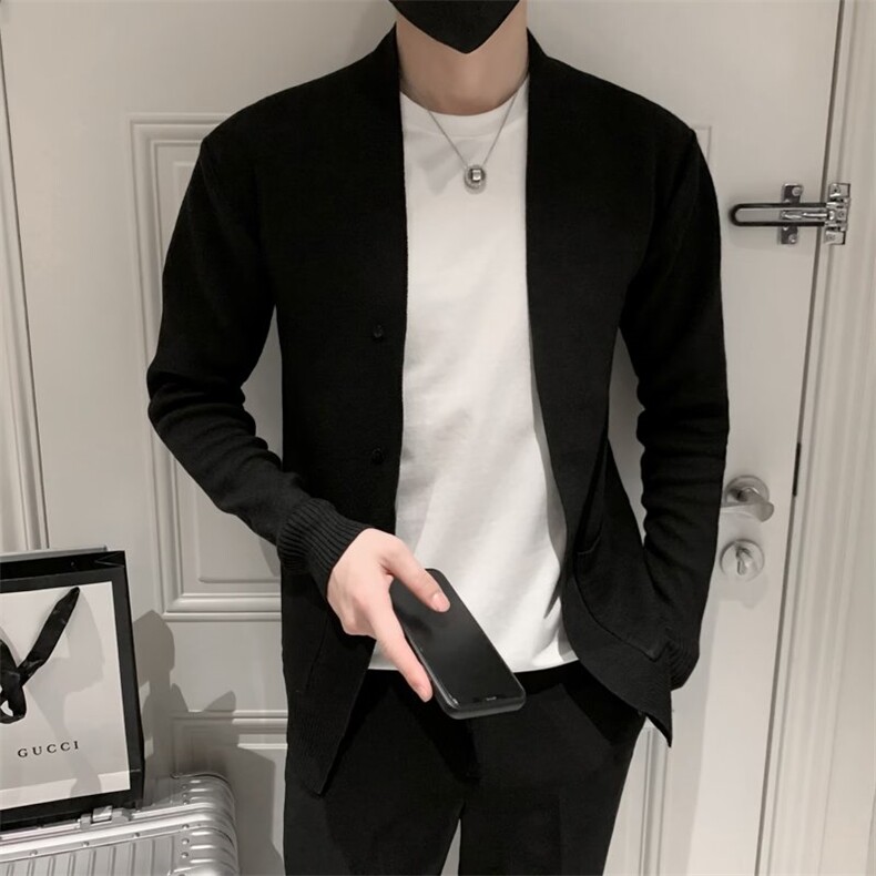 春季新款毛衣男开衫男外套个性针织衫帅气外穿披风S303,男装针织衫/毛衣,星座1116A-2（原606A-1）