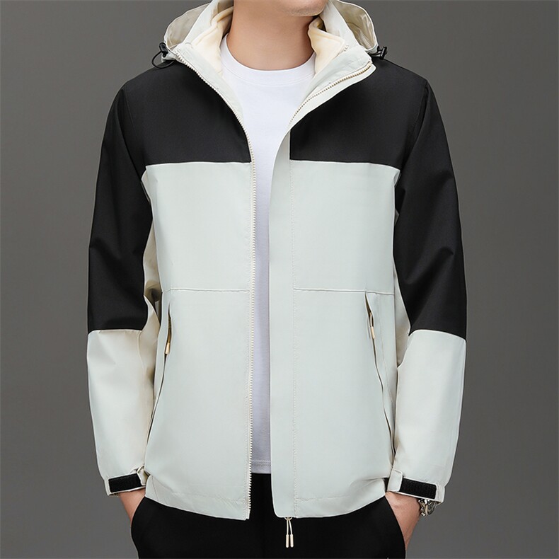 男士冲锋衣外套可脱卸帽2026春秋新款中年男装户外运动休闲夹克衫，男装夹克，电商B212（原钱塘6029）