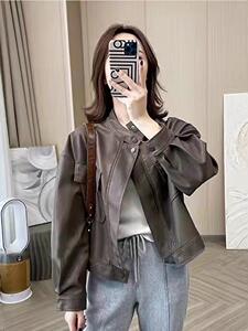 2022新款韩版时尚机车百搭皮衣外套图片