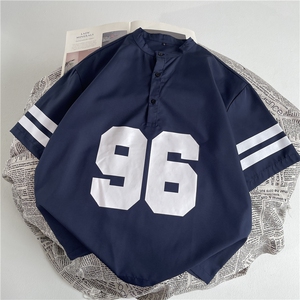 现货！学院风美式POLO衫短袖夏季显年轻亨利领-LK80072-特批35图片
