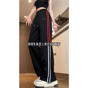 秋季新款潮流条纹设计宽松运动休闲卫裤B315-K24282-特p40控78图片
