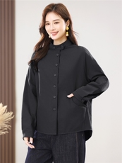 2025秋冬新款保暖加棉衬衫外套，女装衬衫，小林双子