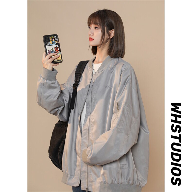 纯色刺绣夹克防水棒球服X1213-DY148-P75图片