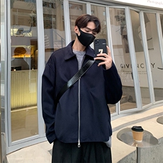 翻领毛呢大衣男秋冬短款宽松风衣呢子夹克外套B289-F2477-P105，男装毛呢大衣，电商B289