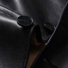 MJ-888冬季海宁男式羊毛皮草男翻领仿皮毛一体修身颗粒绒风衣P306，男装风衣，电商B360