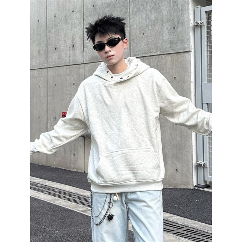 秋季休闲宽松连帽卫衣男款美式高街潮牌上衣外套W208-P47,女装短外套,星座208-5