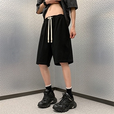 冰氧短裤男宽松纯色港风百搭五分裤运动短裤CK2411-P26控48，男装牛仔裤，星座717