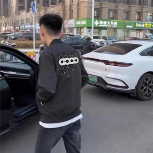 彩钻】秋季GOOD烫钻薄款夹克外套男情侣棒球服轻奢潮牌上衣图片
