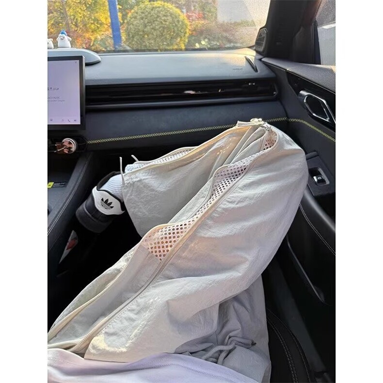 网眼拼接抽绳拉链冲锋裤男女薄款速干防水降落伞兵宽松直筒休闲裤，男装休闲裤，星座1210-1