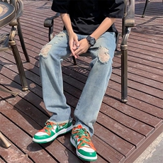 潮流春季牛仔裤男牛仔长裤破洞裤C853P39，男装牛仔裤，星座1116-2