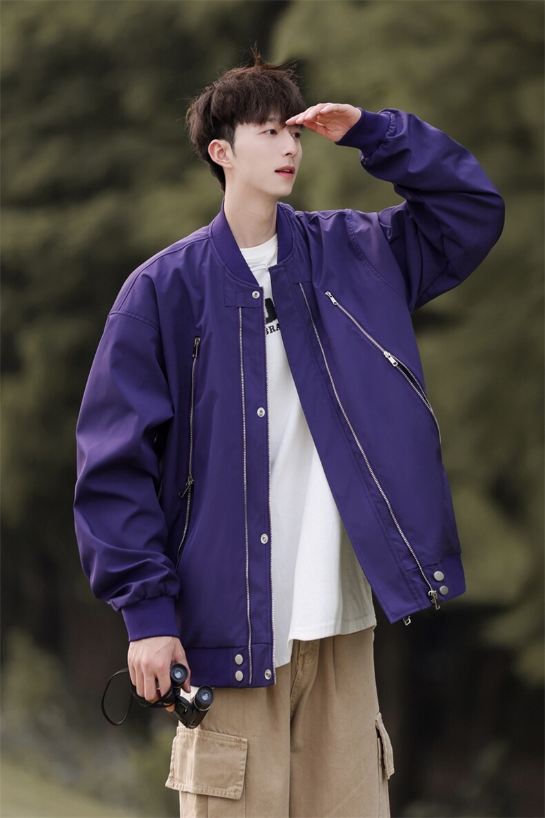J220-P75M-5XL秋季新款大码宽松棒球服夹克（有做加绒）,男装夹克,星座109