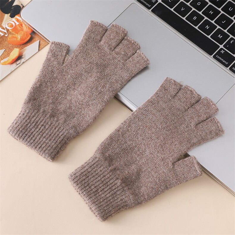 2025时尚百搭通勤简约休闲羊毛五指手套，手套，天盛羊绒