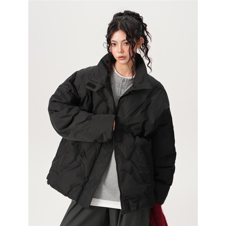 菱格立领棉服男女秋冬季潮牌宽松加厚保暖棉衣休闲情侣装外套,男装棉衣,星座1210-1