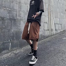 2023夏季字母刺绣运动短裤男潮牌宽松休闲五分卫裤DK0336-P30，男装休闲裤，星座308B-1