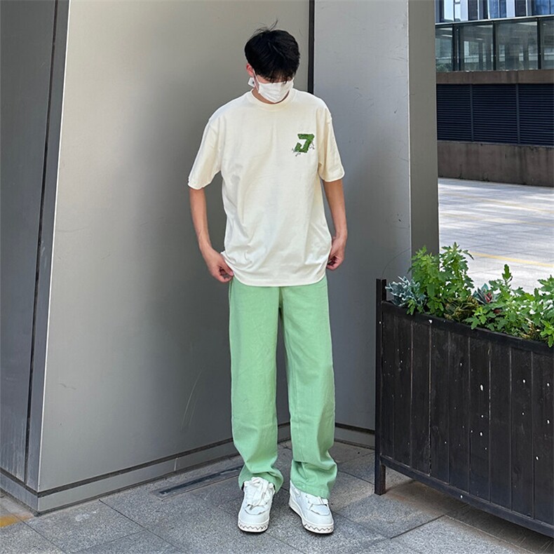 25年春季水洗高街vibe直筒宽松阔腿五色牛仔裤NZ2310-P55控78,男装牛仔裤,星座1002-1