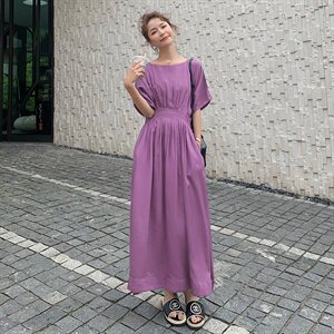 款主推现货2色入长款连衣裙女087-Q90