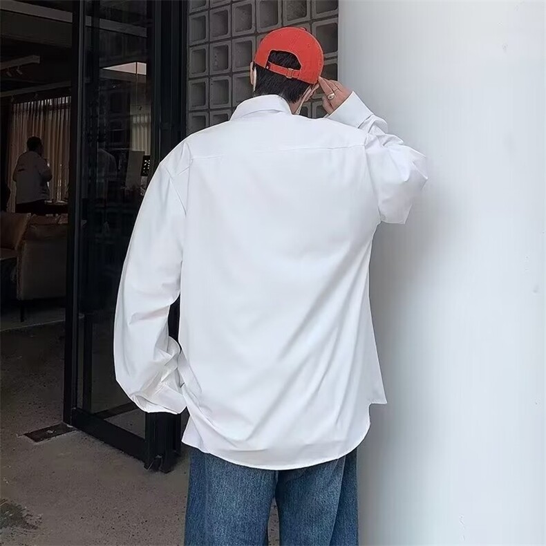 小众设计衬衫男生长袖宽松韩版高级感休闲情侣衬衣ins潮流S35/P42,男装衬衫,星座506
