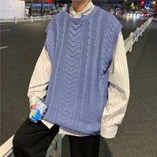 秋季无袖港风毛衣背心男棉质宽松针织衫毛线背心Y1812P35,男装针织衫/毛衣,星座1116-2