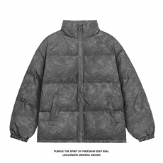 2025冬季新款白底现货1W件脏脏色皮棉衣M-5XHM24975-特P80，男装棉衣，电商A022