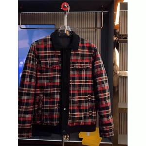 (网图) 50白鸭绒 轻奢格纹时尚复古百搭棉服  313B-KL02羽绒-P180图片