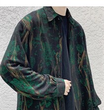 秋季烫金印花长袖衬衫外套男重工花衬衣A430-1-CS11188，男装衬衫，电商A426-1(原A430-1)