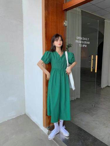 夏季韩版碎花连衣裙，女装连衣裙，忻美