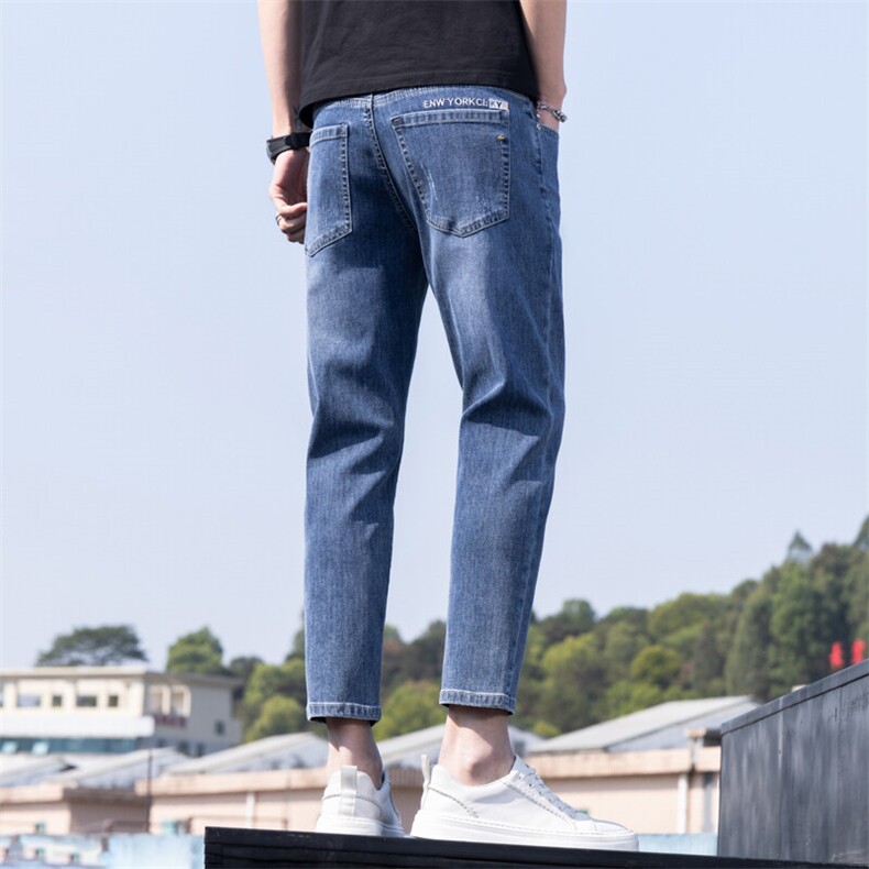 特批P50无差价新款男士工艺修身小脚牛仔裤弹力百搭休闲九分K386,男装牛仔裤,星座1006-1