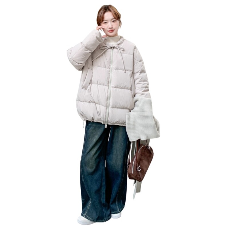 2025现货针织围巾韩系羽绒服210-3292-P300-K448短款白鸭绒,女装羽绒服,浙宝210（原浙宝191）