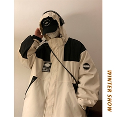 冬款连帽中性防泼水保暖加棉加厚滑雪服棉衣外套M35-P125控178，男装棉衣，电商A001