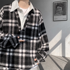 现货WY10076-P60控88秋季新款抖音高品质时尚百搭假两件卫衣，男装卫衣，电商A059