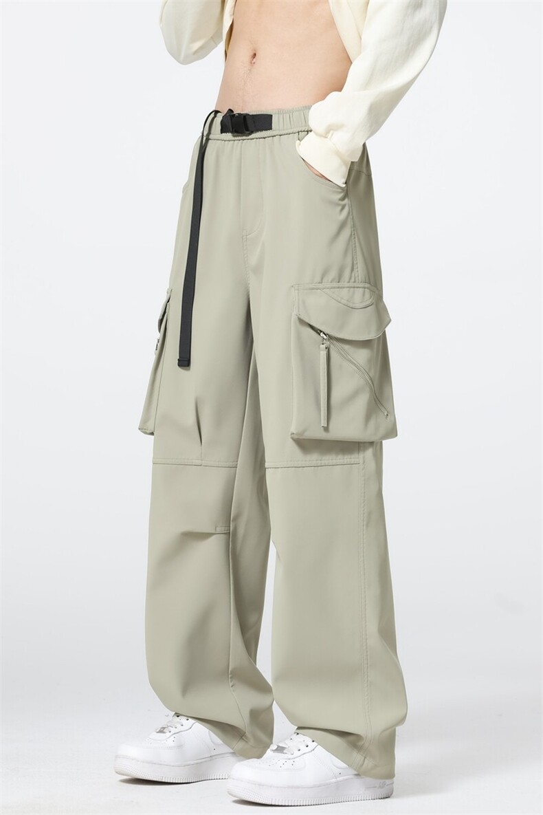 新款美式高街大口袋工装裤男春季户外宽松抽绳休闲A436-2517-P60,男装休闲裤,电商A436