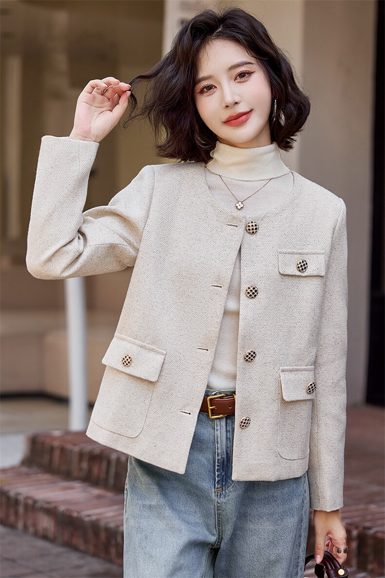 小香风外套女2025新款春秋短款时尚复古小个子名媛气质高级感上衣,女装短外套,时尚风爆