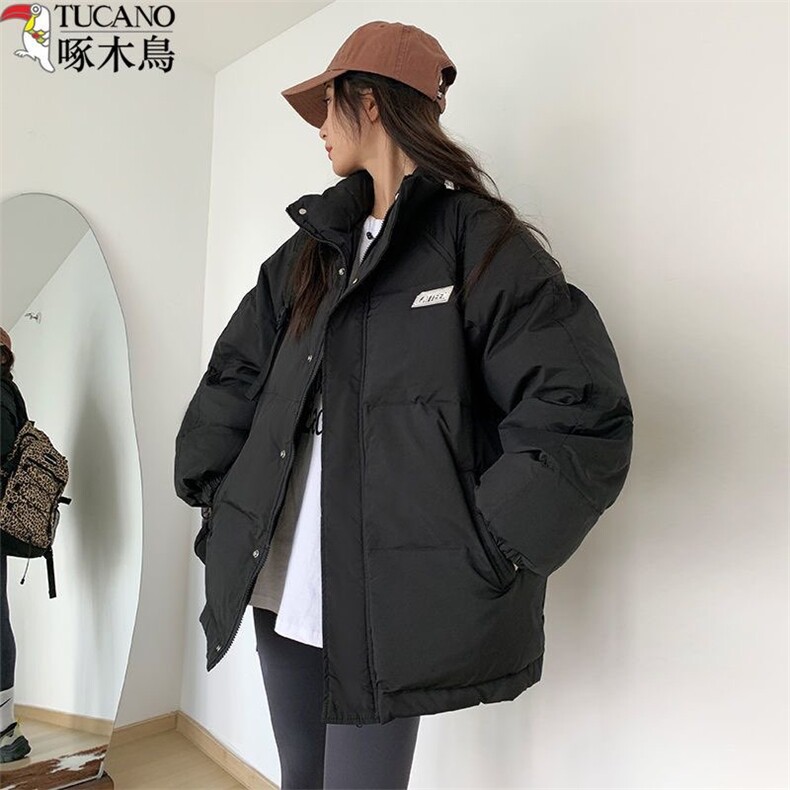 立领羽绒棉服外套女棉袄冬季加厚韩版百搭宽松学院风面包服,女装棉衣/棉服,星座1511
