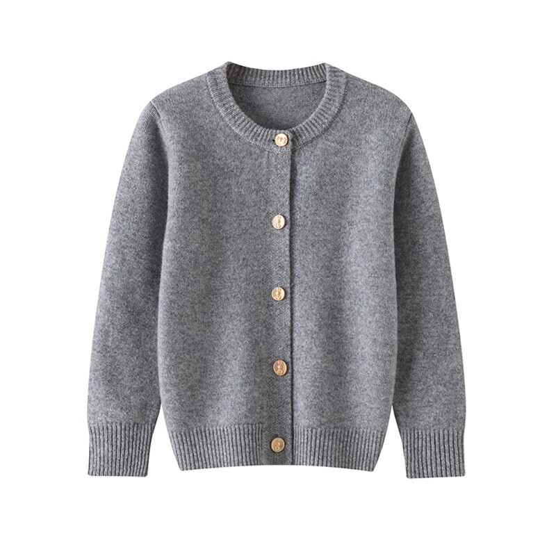 2025年新款时尚百搭通勤平面开衫，童装儿童羊毛衫，奥澜羊绒