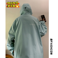 冬新魔术贴滑雪服夹克外套男防风防水拉链大码加绒加厚M19-P180，男装棉衣，电商A001