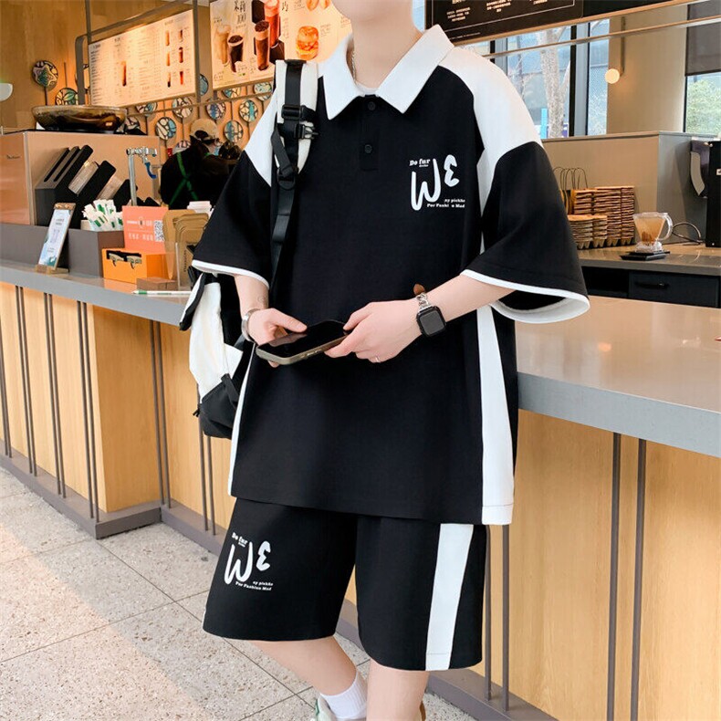 2025夏季青少年短袖套装男宽松大码学生套装男，男装休闲套装，星座1206（原A206）