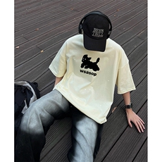 量大优供抖音视频支持得物配合二开美式满天星亮片短袖T恤MTX135，男装T恤，电商A486