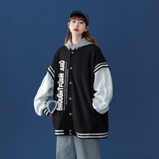 中性风2023秋季新款ins港风设计感宽松情侣棒球服G553p75控98，男装夹克，A247A