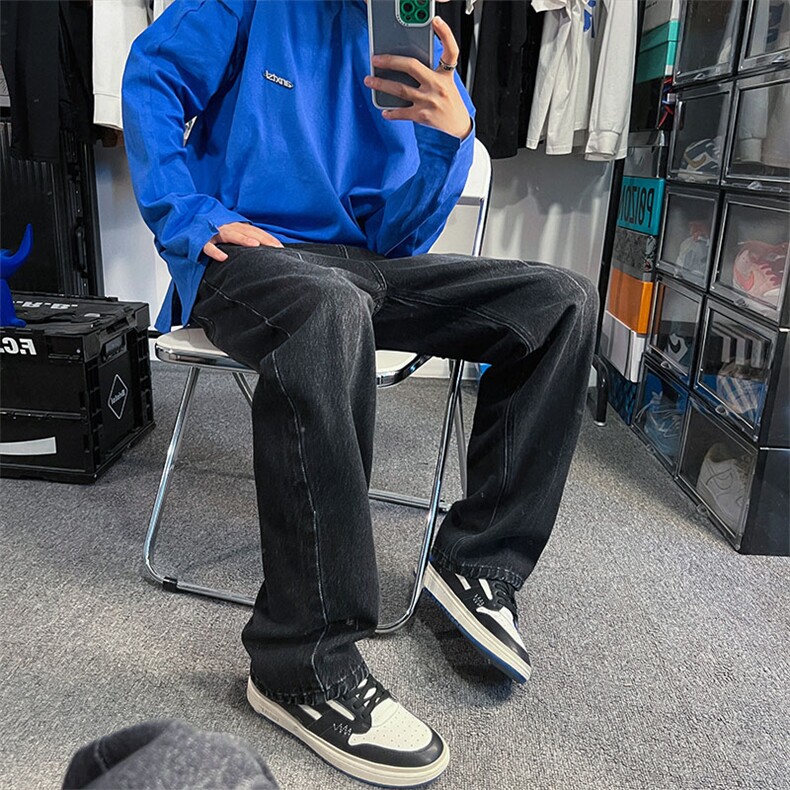 潮流拖地老爹裤男女可穿休闲牛仔长裤-NK091P38【特价】,男装休闲裤,电商A007