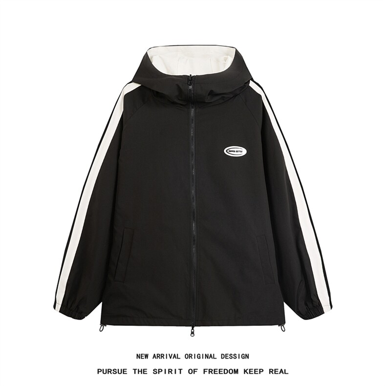 JK9012/P70春装新款两面服夹克男防水冲锋衣大码外套两面穿,男装夹克,电商A141