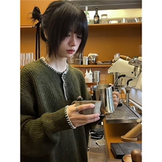 【有货】DF06-特P68设计感毛衣百搭慵懒风手工缝线针织衫外套秋冬，男装针织衫/毛衣，星座603-2