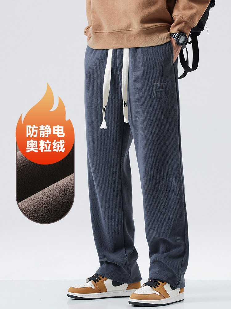 A178-1DY518AP85雪尼尔面料秋冬季加绒美式休闲卫裤,男装休闲裤,电商A178-1