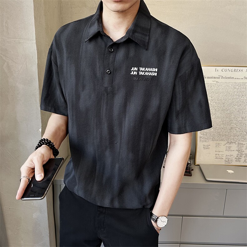 男士中袖衬衫脏脏衣夏季新款时尚百搭休闲衬衣薄款上衣C5279-P58,男装衬衫,电商A237