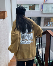 2024新款秋装复古美式水洗做旧宽松圆领卫衣301B-JB7891-P58，男装卫衣，星座301B