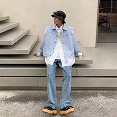 青春流行男夹克文艺潮外套俩件套刺绣带别针Q801P73，男装夹克，星座1116-2