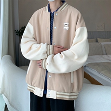摇粒绒棒球服男大码开衫卫衣男夹克BF86292-P65，男装夹克，电商A040